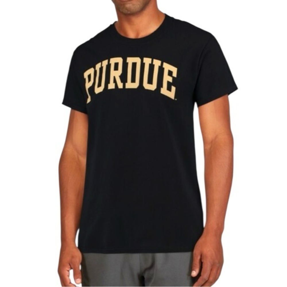 Knights Apparel Black and Gold Purdue Tee